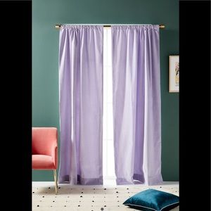 Anthropologie Matte Velvet Curtain Lilac 84" X 50" 268.00